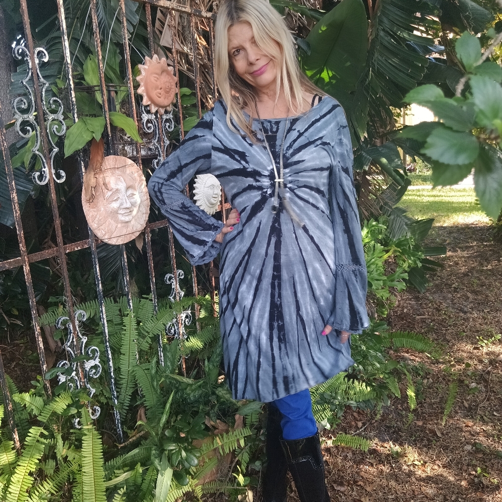 Designer Tie Dye Boho Dress Medium